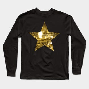 Gold Yellow Disco Ball Shiny Star Long Sleeve T-Shirt